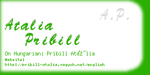 atalia pribill business card
